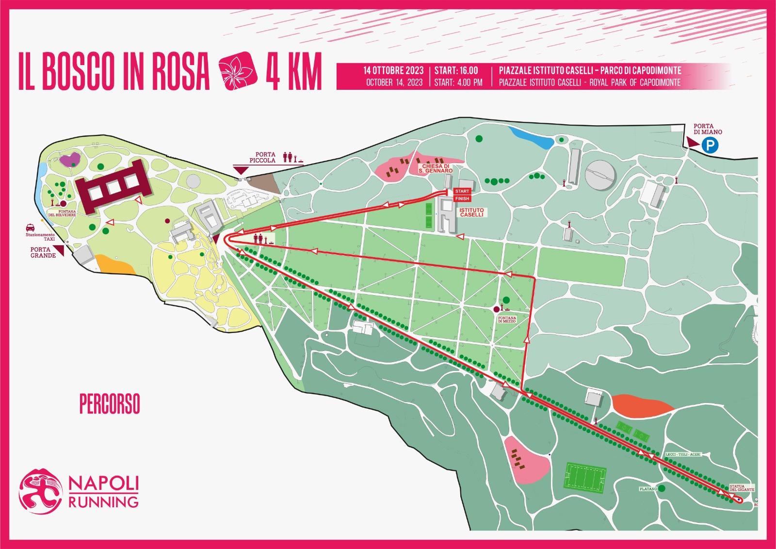 Bosco in rosa Percorso