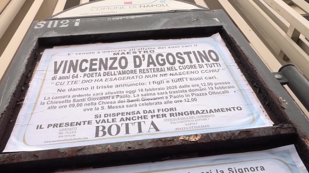 20260220--TG-6. Napoli, i funerali di Vincenzo D'Agostino- il «Mogol» dei neomelodici - frame at 0m13s