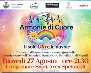 Armonie di Cuore, a Sapri musica e solidarietà per l’Oncologia Pediatrica